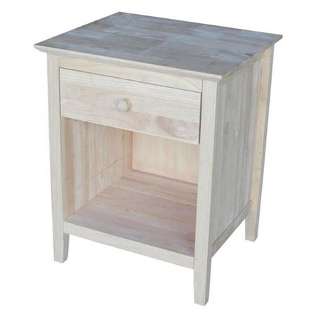 INTERNATIONAL CONCEPTS InternationalConcepts BD-8001 Nightstand with 1 Drawer BD-8001